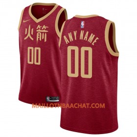 Maillot NBA Houston Rockets Personnalisable 2018-19 Nike City Edition Rouge Swingman - Homme